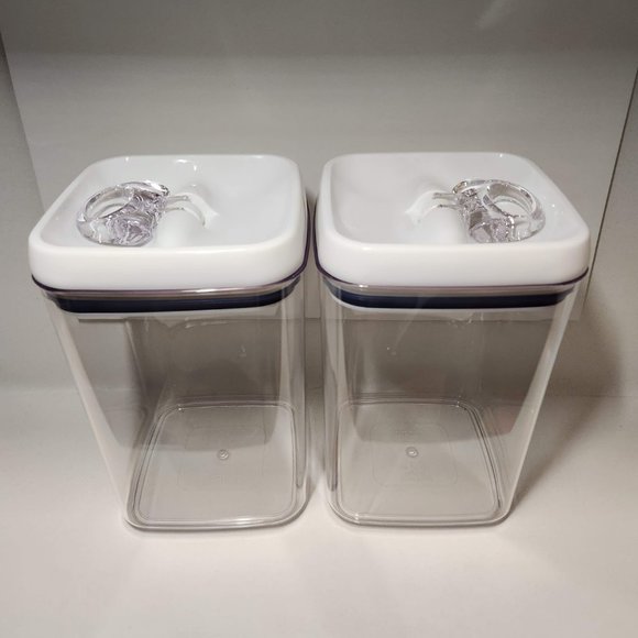 NEW Set of 2 Pantry Kitchen Food Storage with Lids Canister Storage Organization - Picture 3 of 11